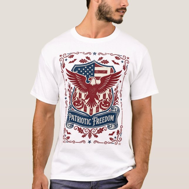 Patriotic Halloween Vector Graphic Tee (Front)