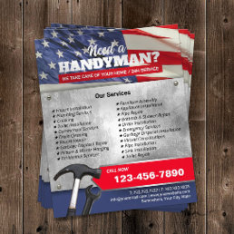 Patriotic Handyman Repair &amp; Maintenance Service  Flyer