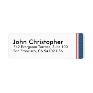 Patriotic Happy 4th of July Celebration Design Label