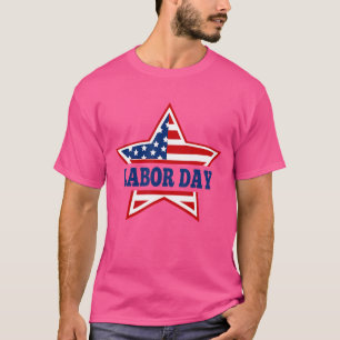 Patriotic Happy Labor Day God Bless American Flag T-Shirt