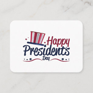 Patriotic Happy President's Day Design Gifts Class Business Card