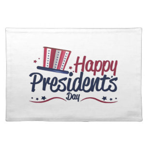 Patriotic Happy President's Day Design Gifts Class Cloth Placemat