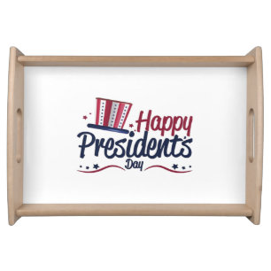 Patriotic Happy President's Day Design Gifts Class Serving Tray