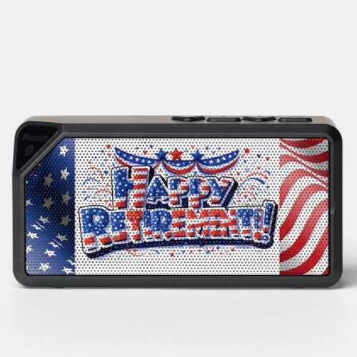 Patriotic "Happy Retirement" Bluetooth Speaker