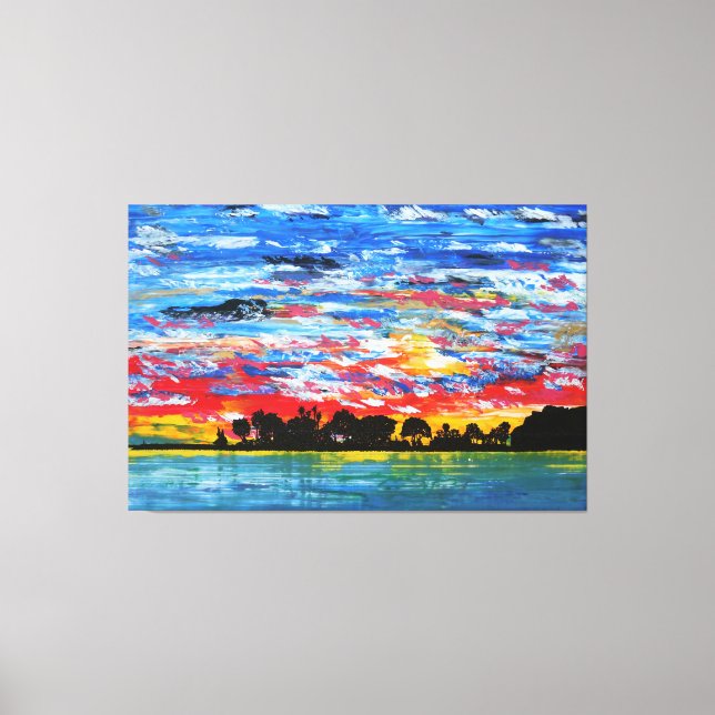 Patriotic harbor canvas print (Front)