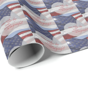 Patriotic Heart Flag, Military Appreciation Wrapping Paper