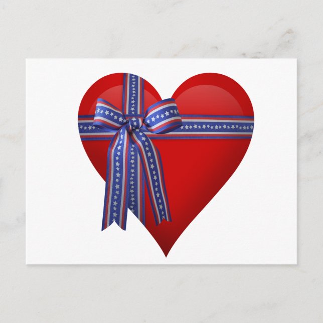 Patriotic Heart graphic Postcard (Front)