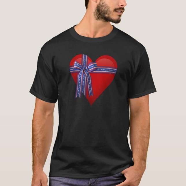 Patriotic Heart graphic T-Shirt (Front)