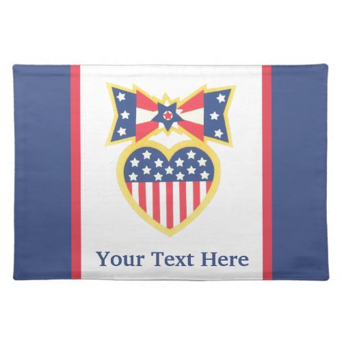 Patriotic Heart Placemat