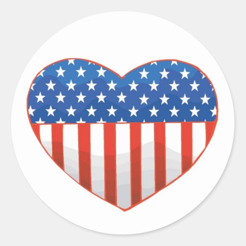 Patriotic Heart stickers