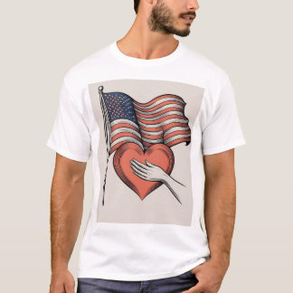 Patriotic Heart T-Shirt Design