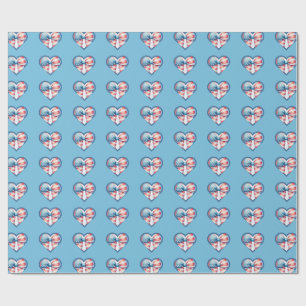 Patriotic Heart Wrapping Paper