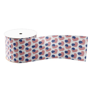 Patriotic Hearts Grosgrain Ribbon