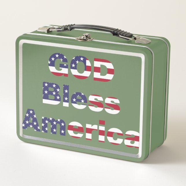 Patriotic Heritage Insulated Lunch Box - Bold God  (Front)