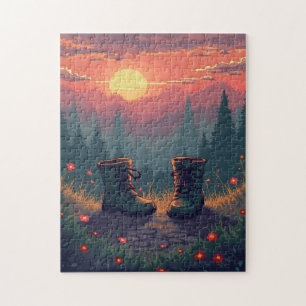 Patriotic Hidden Picture Mosaic Activity Game for Jigsaw Puzzle