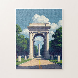 Patriotic Hidden Picture Mosaic Activity Game for Jigsaw Puzzle