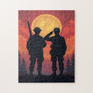 Patriotic Hidden Picture Mosaic Activity Game for Jigsaw Puzzle