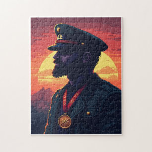 Patriotic Hidden Picture Mosaic Activity Game for Jigsaw Puzzle