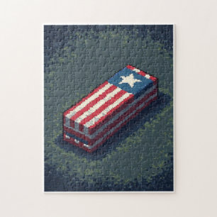 Patriotic Hidden Picture Mosaic Activity Game for Jigsaw Puzzle