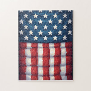 Patriotic Hidden Picture Mosaic Activity Game for Jigsaw Puzzle