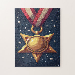 Patriotic Hidden Picture Mosaic Activity Game for Jigsaw Puzzle