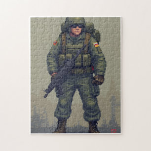 Patriotic Hidden Picture Mosaic Activity Game for Jigsaw Puzzle