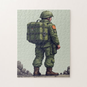 Patriotic Hidden Picture Mosaic Activity Game for Jigsaw Puzzle