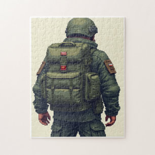 Patriotic Hidden Picture Mosaic Activity Game for Jigsaw Puzzle