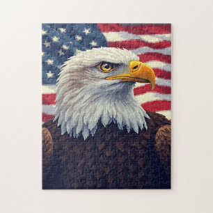 Patriotic Hidden Picture Mosaic Activity Game for Jigsaw Puzzle