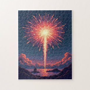 Patriotic Hidden Picture Mosaic Activity Game for Jigsaw Puzzle