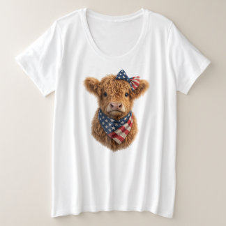Patriotic Highland Calf Plus Size T-Shirt
