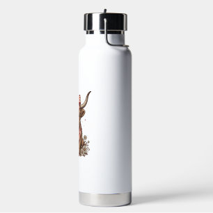 Patriotic Highland Cow Vintage Water Bottle