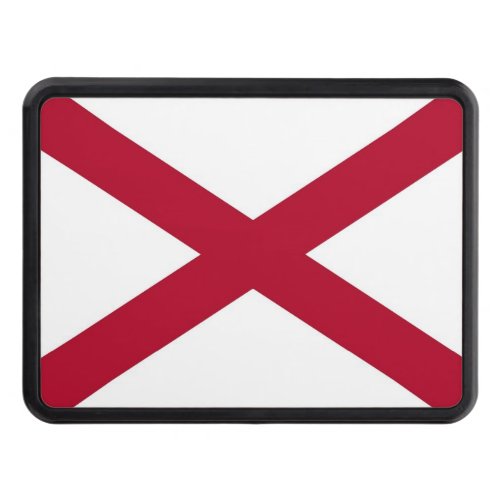Patriotic hitch cover with Flag of Alabama