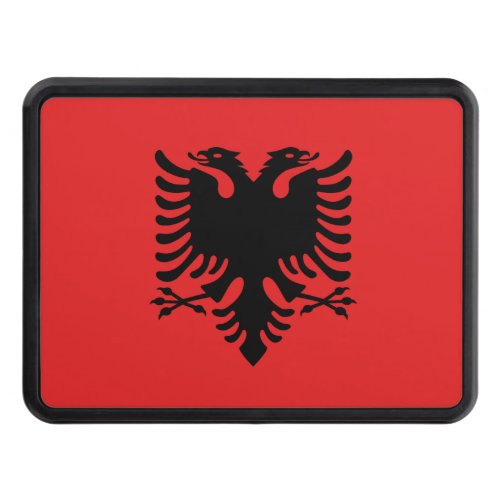 Patriotic hitch cover with Flag of Albania