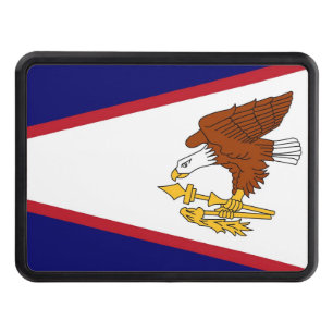 Patriotic hitch cover with Flag of American Samoa