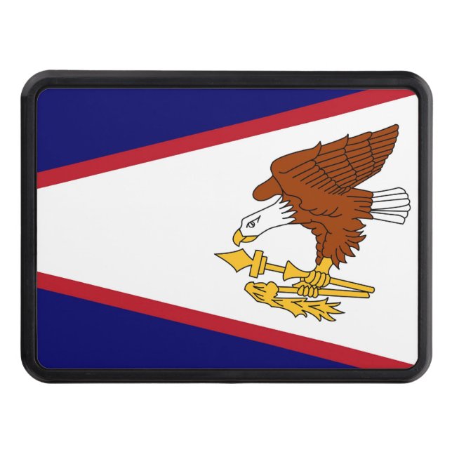 Patriotic hitch cover with Flag of American Samoa (Front)