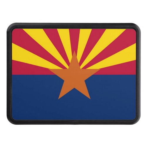 Patriotic hitch cover with Flag of Arizona