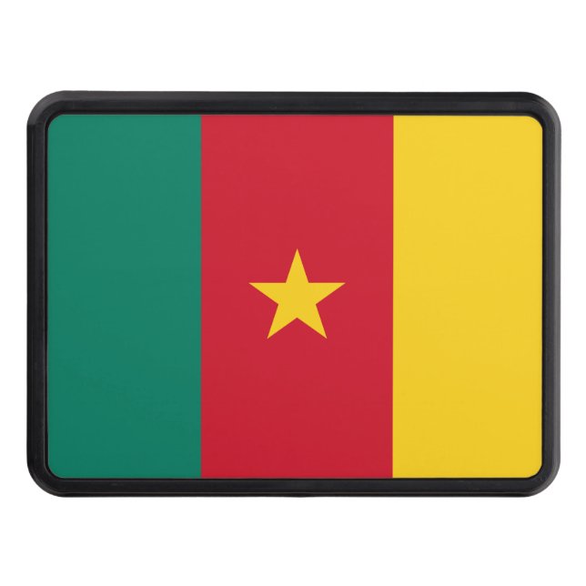 Patriotic hitch cover with Flag of Cameroon (Front)