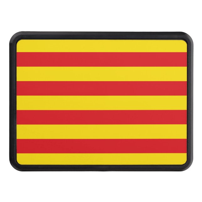 Patriotic hitch cover with Flag of Catalonia (Front)