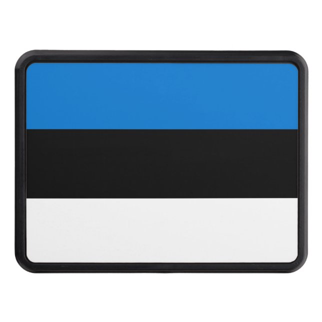 Patriotic hitch cover with Flag of Estonia (Front)