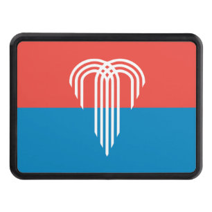 Patriotic hitch cover with Flag of Kansas City