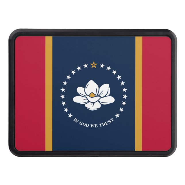 Patriotic hitch cover with Flag of Mississippi (Front)
