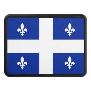 Patriotic hitch cover with Flag of Quebec