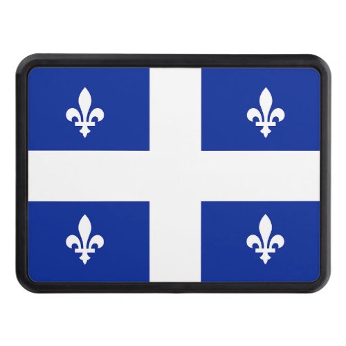 Patriotic hitch cover with Flag of Quebec