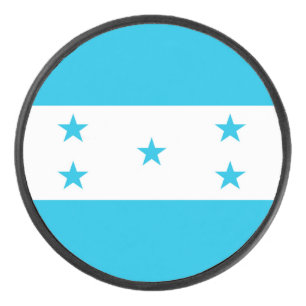 Patriotic hockey puck with flag of Honduras