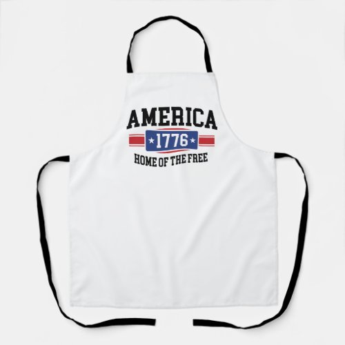 Patriotic Home of the Free BBQ Apron
