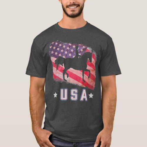 Patriotic Horse American Flag _ Horse Vintage 3  T_Shirt