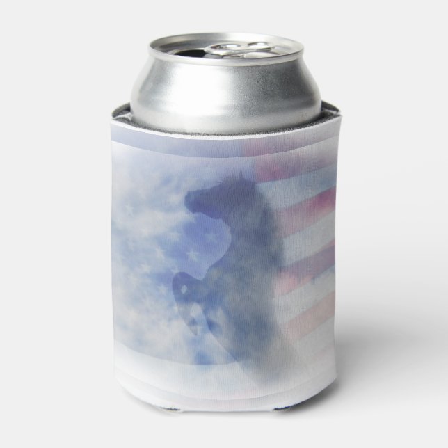 Patriotic Horse Can Cooler (Can Front)