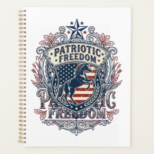 Patriotic Horse Lover Vector Graphic Tee_1 Planner