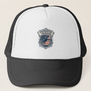 Patriotic Horse Ranch Mom Vector Graphic Tee_1 Trucker Hat
